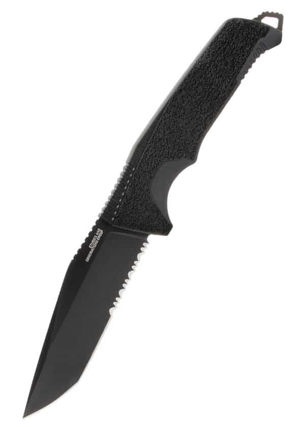 SOG TRIDENT FX, BLACKOUT, PARTIALLY SERRATED, Feststehendes Messer