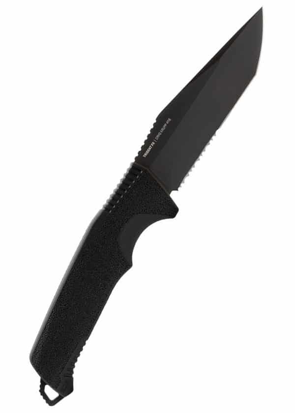 SOG TRIDENT FX, BLACKOUT, PARTIALLY SERRATED, Feststehendes Messer
