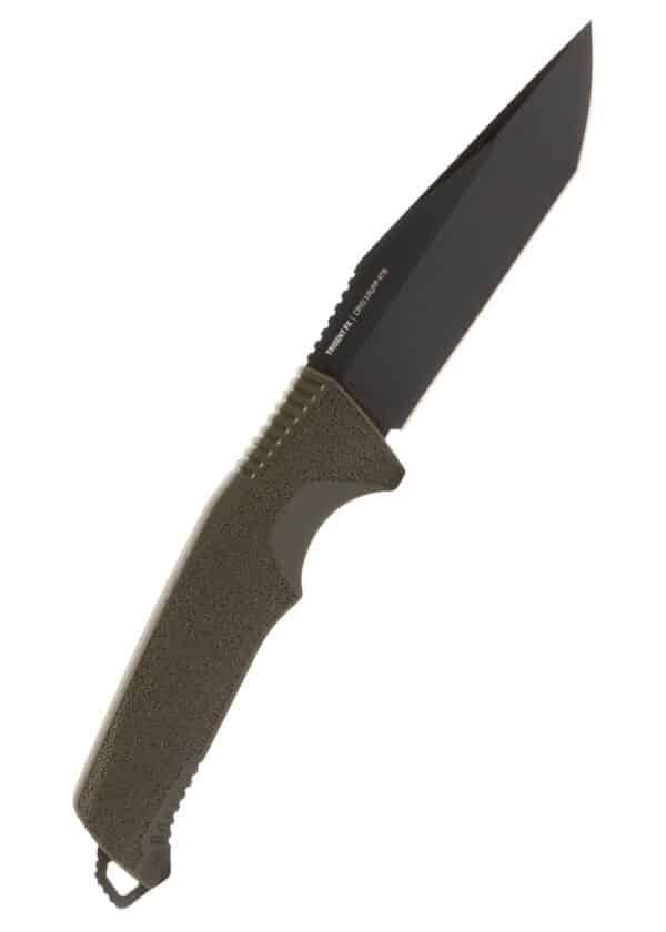 SOG TRIDENT FX, OD GREEN, STRAIGHT EDGE, Feststehendes Messer