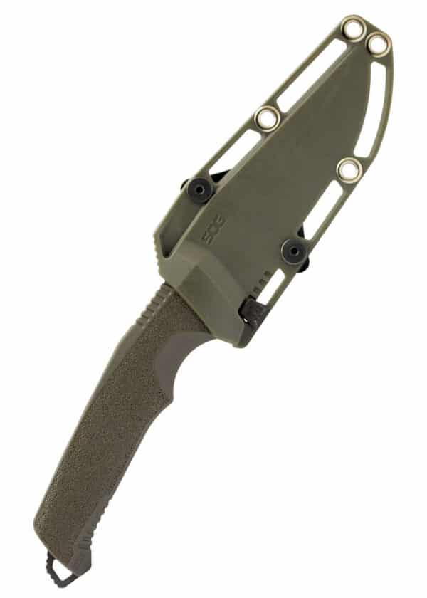 SOG TRIDENT FX, OD GREEN, STRAIGHT EDGE, Feststehendes Messer
