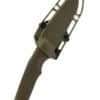 SOG TRIDENT FX, OD GREEN, PARTIALLY SERRATED, Feststehendes Messer