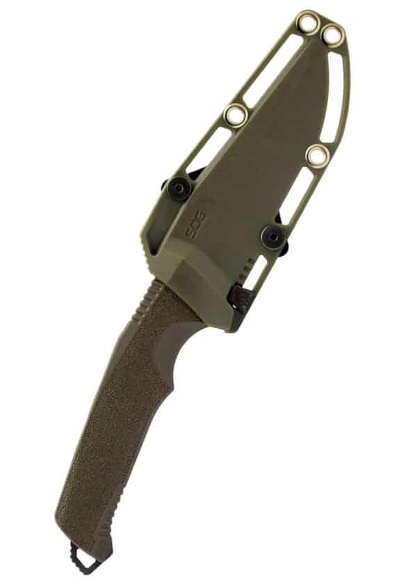 SOG TRIDENT FX, OD GREEN, PARTIALLY SERRATED, Feststehendes Messer