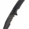 Feststehendes Messer Recondo FX, Schwarz, Teil-Wellenschliff, SOG