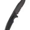 Feststehendes Messer Recondo FX, Schwarz, Teil-Wellenschliff, SOG