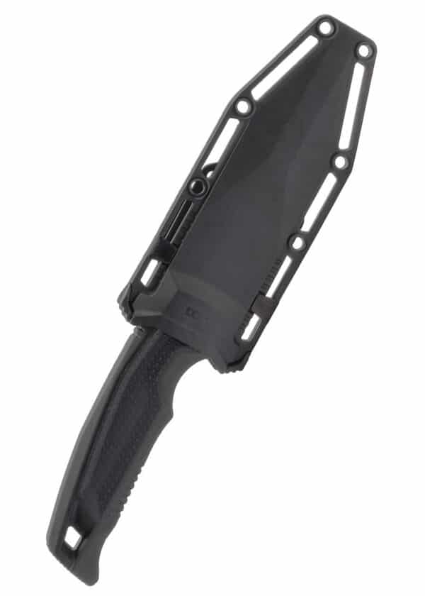 Feststehendes Messer Recondo FX, Schwarz, Teil-Wellenschliff, SOG