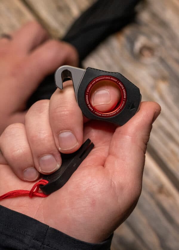 SOG RAPID RESCUE, ČIERNY + ČERVENÝ, Nôž s pevnou čepeľou
