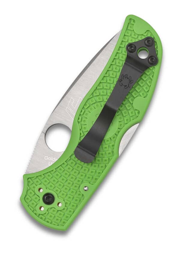 Spyderco Native 5 Salt Green LC200N s hladkým ostrím, vreckový nôž