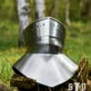 Spätmittelalterliche Halsberge mit Ringkragen, 1,6 mm Stahl