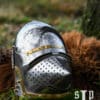 Hundsgugel, Mittelalter-Helm, ca. 1370, 1,6 mm Stahl