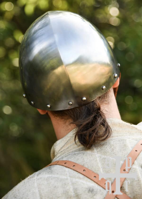 Mittelalterliche Hirnhaube, Schaukampfhelm, 2 mm Stahl