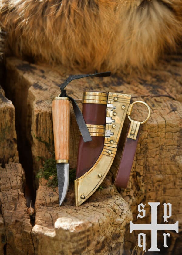 Malý vikingský nôž, uhlíková oceľ, Fibelmesser