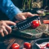 Samura MO-V Santoku Messer mit Kullenschliff 7.0 Zoll /180 mm