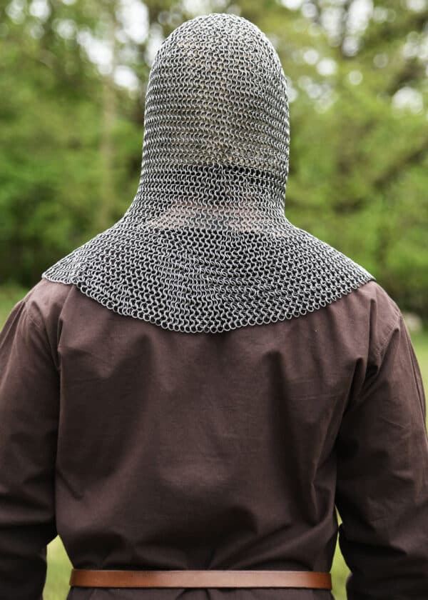 Kettenhaube mit quadratischem Mundschutz, ID8mm