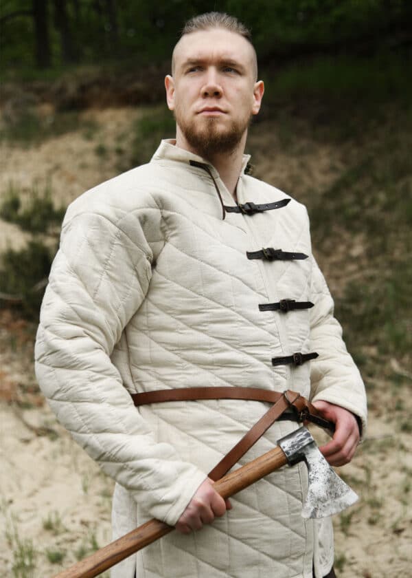 Gambeson mit Schnallen, natur