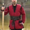 Gambeson mit abnehmbaren Ärmeln, weinrot - schwarz