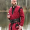 Gambeson mit abnehmbaren Ärmeln, weinrot - schwarz