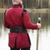 Gambeson mit abnehmbaren Ärmeln, weinrot - schwarz