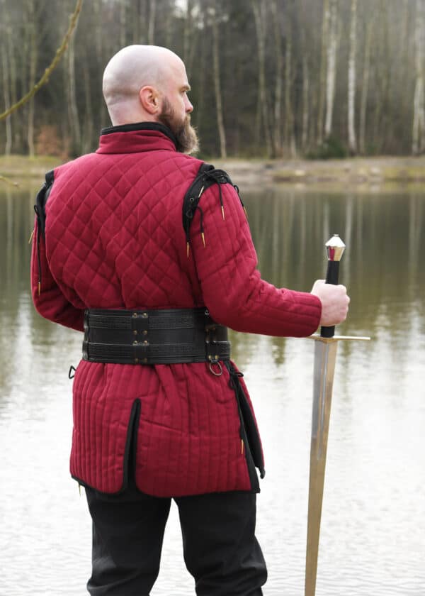 Gambeson mit abnehmbaren Ärmeln, weinrot - schwarz