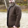 Wattierte Jacke, braun - schwarz