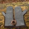 Kettenfäustlinge, ID 6mm unbehandelt, braunes Leder