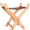 Mittelalter-Scherenstuhl mit Ledersitz