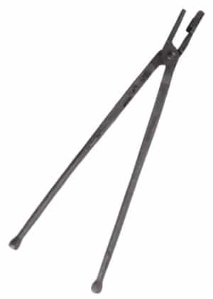 Kováčske kliešte s plochými čeľusťami, ručne kované, 45 x 20 mm