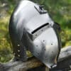 Deutsche Beckenhaube mit Visier, Schaukampf, 2 mm Stahl
