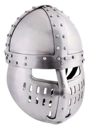 Normannischer Spangenhelm mit Gesichtsplatte, 1,6 mm Stahl