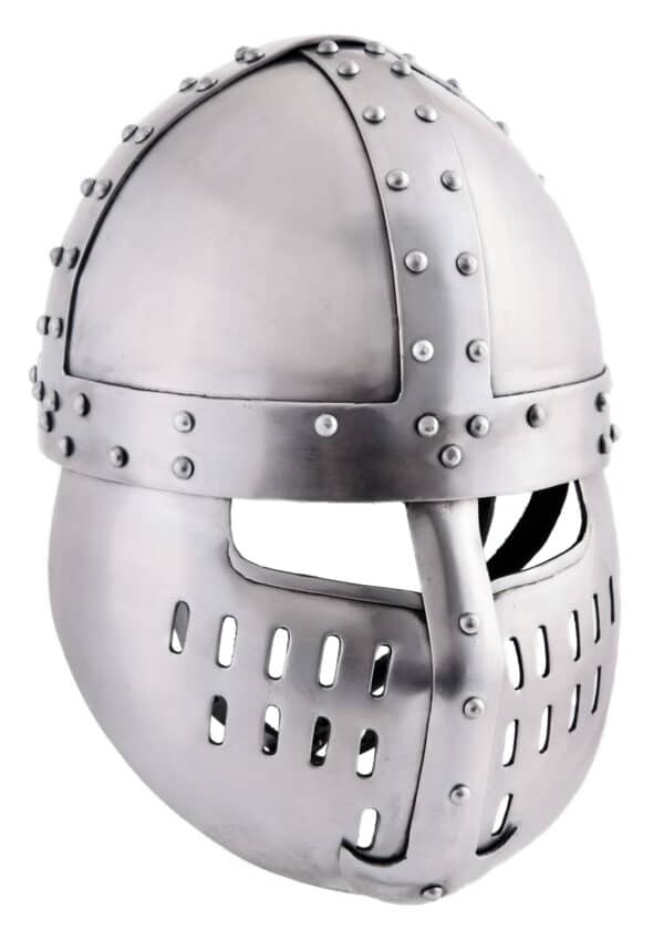 Normannischer Spangenhelm mit Gesichtsplatte, 1,6 mm Stahl