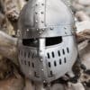 Normannischer Spangenhelm mit Gesichtsplatte, 1,6 mm Stahl