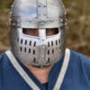 Normannischer Spangenhelm mit Gesichtsplatte, 1,6 mm Stahl