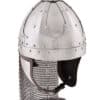 Spangenhelm mit Wangenklappen und Brünne, 2 mm Stahl