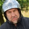 Spangenhelm mit Wangenklappen und Brünne, 2 mm Stahl