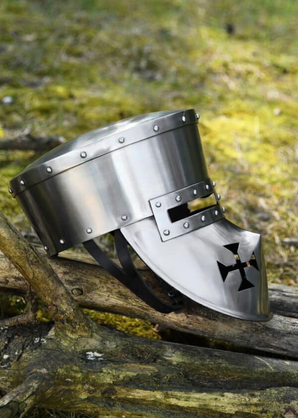 Kreuzritter Helm, 2 mm Stahl