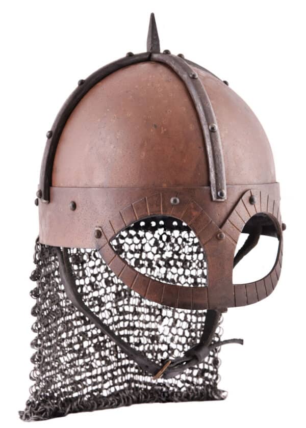 Der Gjermundbu Helm mit vernieteter Brünne, 2 mm Stahl