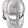 Hochmittelalter Spangenhelm mit Gesichtsplatte, 2 mm Stahl