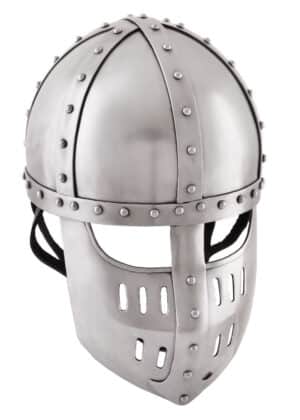 Hochmittelalter Spangenhelm mit Gesichtsplatte, 2 mm Stahl
