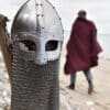 Vendelzeitlicher Spangenhelm mit Kettenbrünne, schaukampftauglich