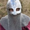 Vendelzeitlicher Spangenhelm mit Kettenbrünne, schaukampftauglich