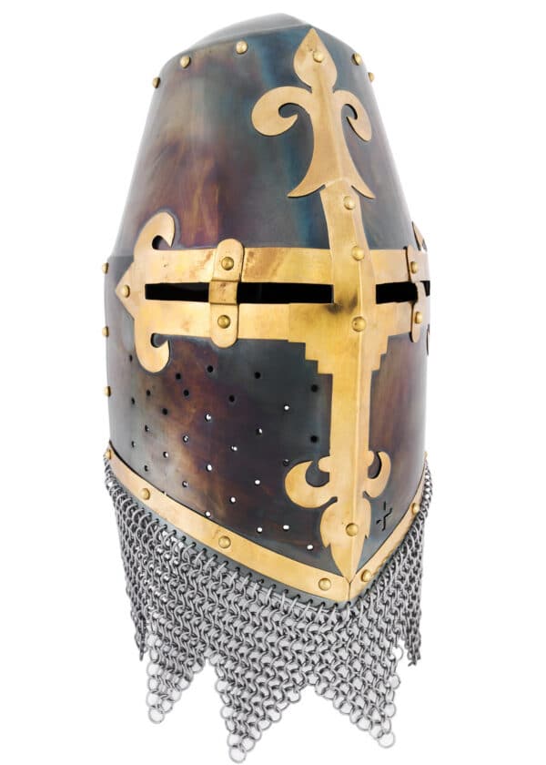 Topfhelm der Rieter von Kornburg, Nürnberg um 1375, 1,6 mm Stahl