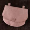 Gürteltasche aus Leder, halbrund