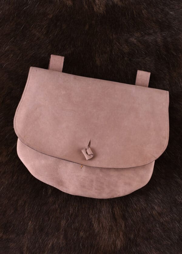 Gürteltasche aus Leder, halbrund