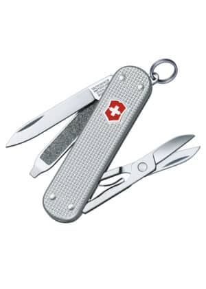 Malé vreckové náradie Classic Alox, strieborné, rebrované