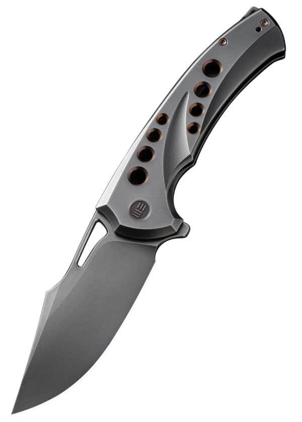 We Knife SWIFTFIN BEAD BLASTED TITANIUM GRAY GOLD, Taschenmesser