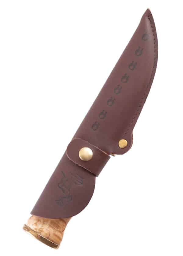 Jagdmesser Karhuleuku, sormisuojalla, Wood Jewel