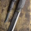 Großes Doppelmesser Lapinleuku, schwarz, Wood-Jewel