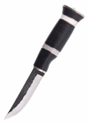Jagdmesser mit Griff aus Leder, Wood Jewel