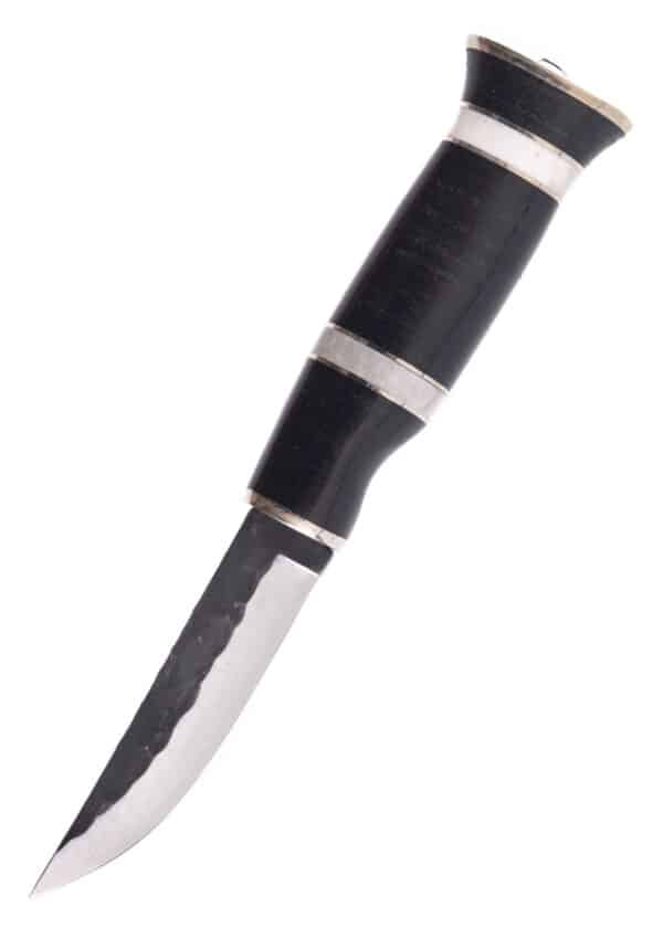 Jagdmesser mit Griff aus Leder, Wood Jewel