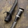 Jagdmesser mit Griff aus Leder, Wood Jewel