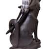 Wolf, Trinkhornständer aus Holz, schwarz